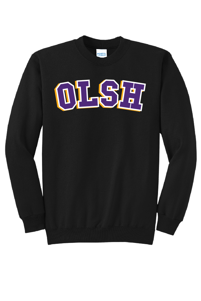 *YOU-PICK-APPAREL* CHOICE OF OLSH LOGO ON ANY SIZE & COLOR OF CREWNECK OR HOODED SWEATSHIRT
