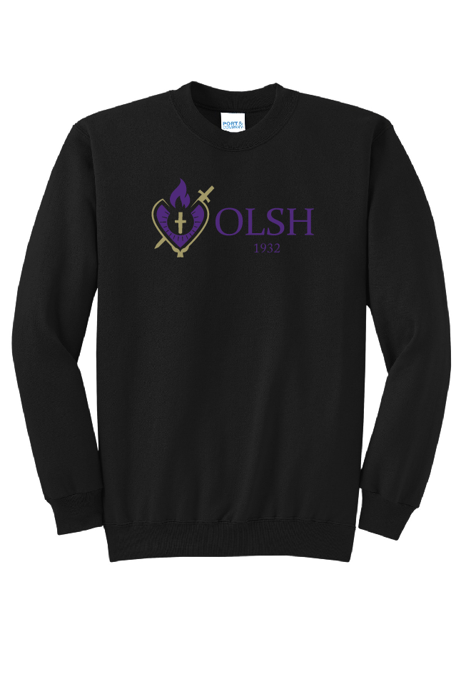 *YOU-PICK-APPAREL* CHOICE OF OLSH LOGO ON ANY SIZE & COLOR OF CREWNECK OR HOODED SWEATSHIRT