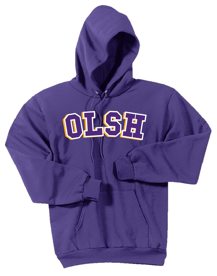 *YOU-PICK-APPAREL* CHOICE OF OLSH LOGO ON ANY SIZE & COLOR OF CREWNECK OR HOODED SWEATSHIRT