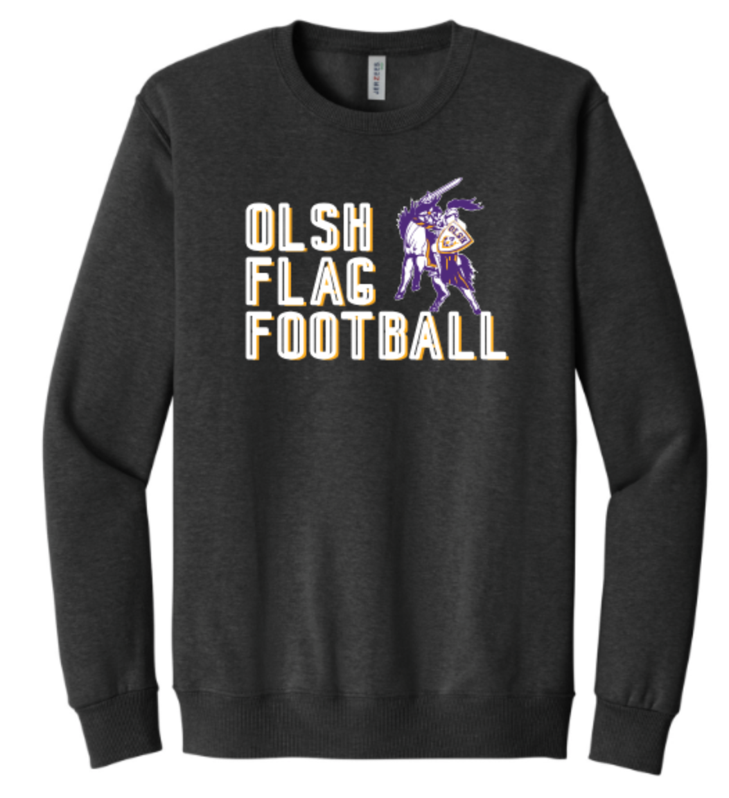 OLSH FLAG FOOTBALL ADULT CREWNECK SWEATSHIRT - CHARGER