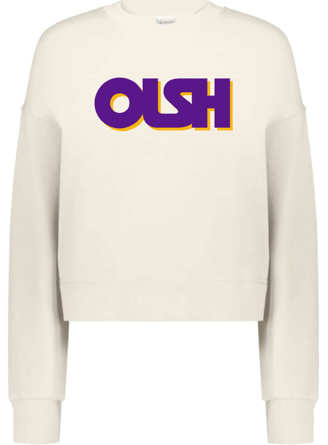 OLSH LADIES SLOUCHY CROPPED CREWNECK SWEATSHIRT
