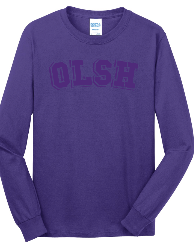 OLSH TONE-ON-TONE SHORT OR LONG SLEEVE TEE