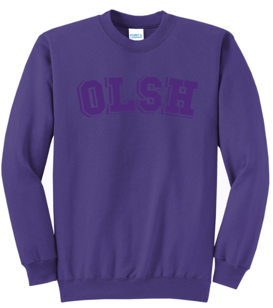 OLSH TONE-ON-TONE HOODIE OR CREWNECK