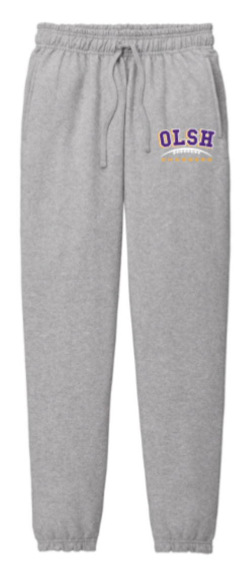 FUNDRAISER - OLSH FOOTBALL ELASTIC LEG SWEATPANTS - ATHLETIC HEATHER GREY
