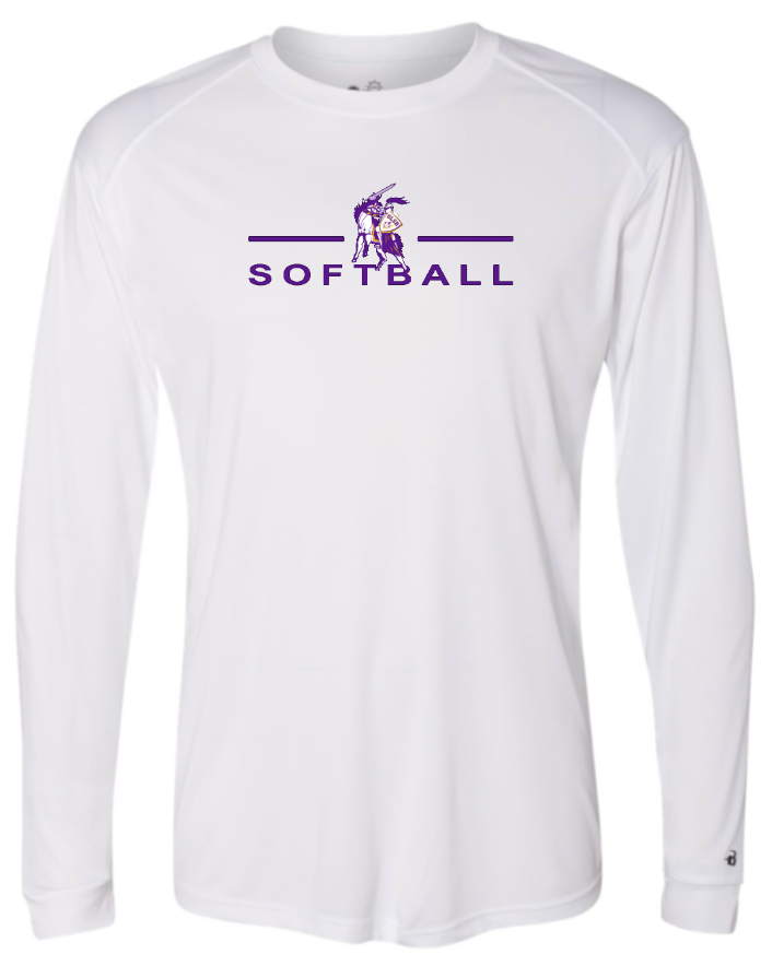 OLSH SOFTBALL YOUTH & ADULT PERFORMANCE SOFTLOCK LONGSLEEVE - BLACK OR WHITE