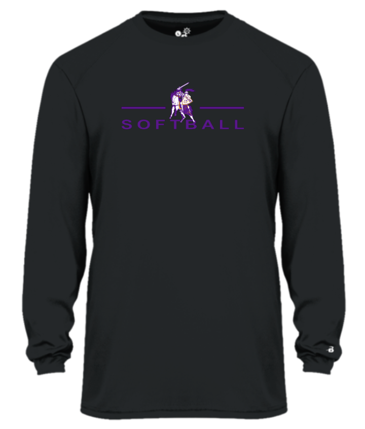 OLSH SOFTBALL YOUTH & ADULT PERFORMANCE SOFTLOCK LONGSLEEVE - BLACK OR WHITE