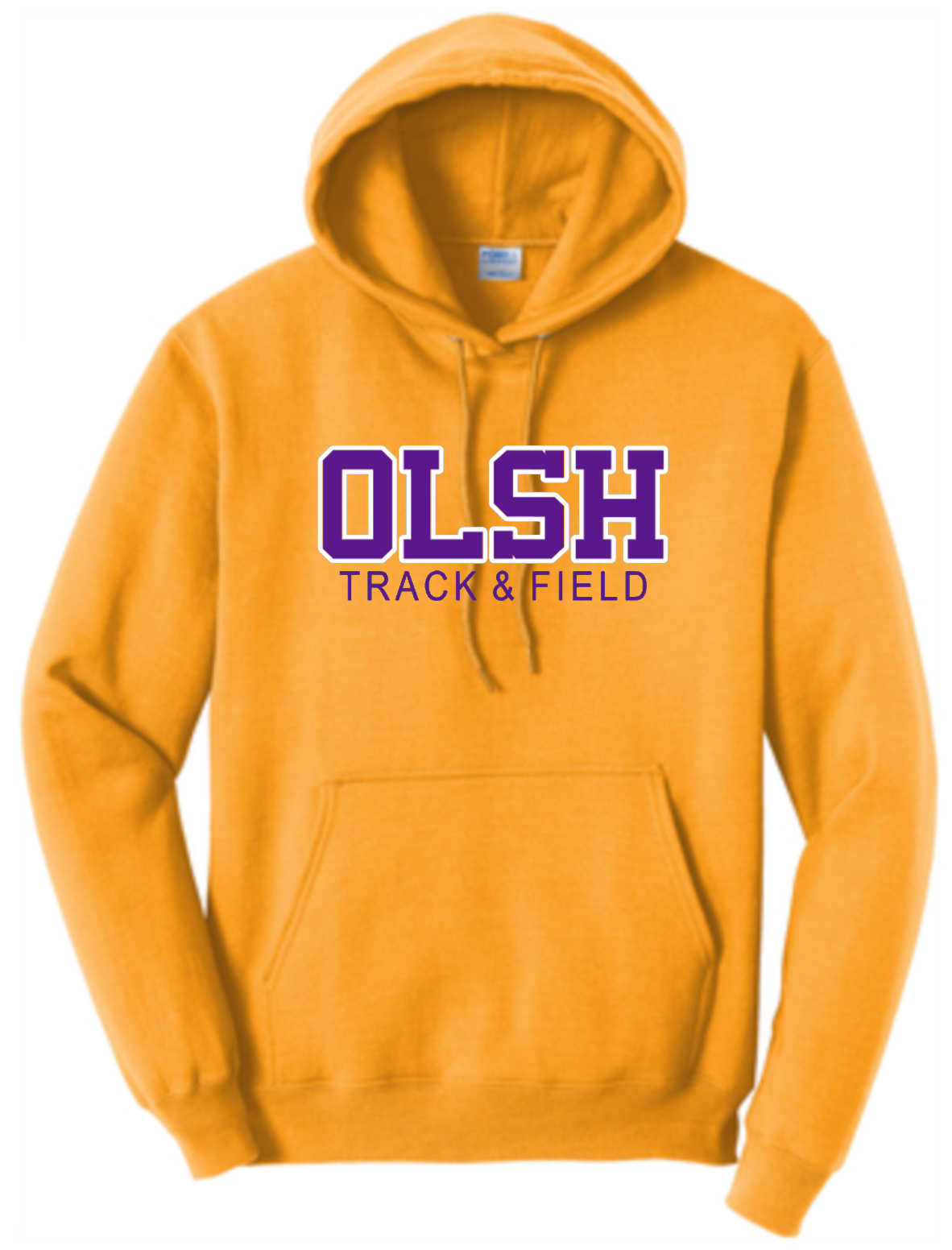 OLSH TRACK & FIELD YOUTH & ADULT YELLOW GOLD HOODED SWEATSHIRT