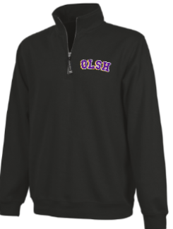OLSH EMBROIDERED QUARTER ZIP SWEATSHIRT