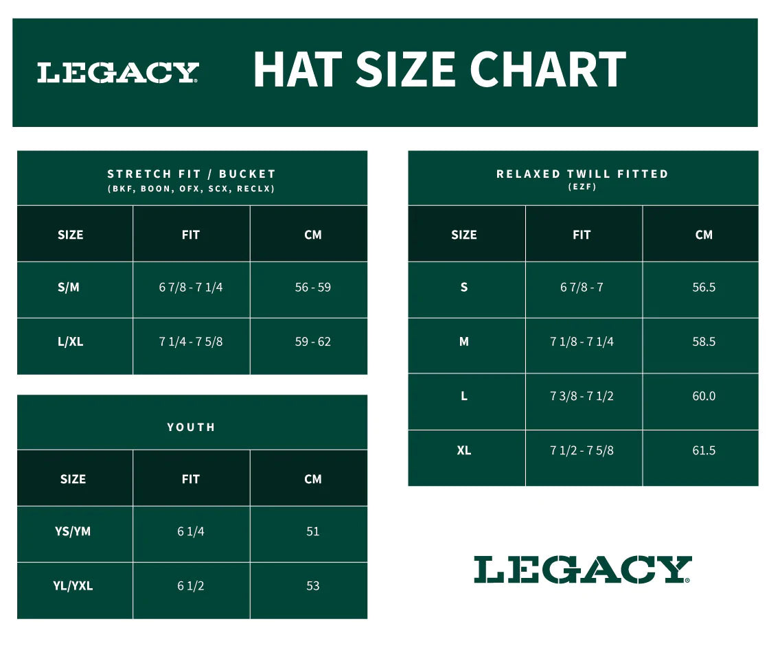OLSH LEGACY BRAND ADULT SIZE EMBROIDERED COOL FIT BOONIE WITH CHIN