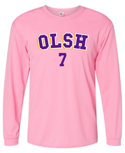 Load image into Gallery viewer, OLSH GIRLS SOCCER PINK-OUT GAME WARM-UP LONGSLEEVE WITH CUSTOM NUMBER
