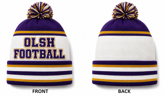 FUNDRAISER - OLSH FOOTBALL KNIT TRI-COLORED TOSSLE CAP
