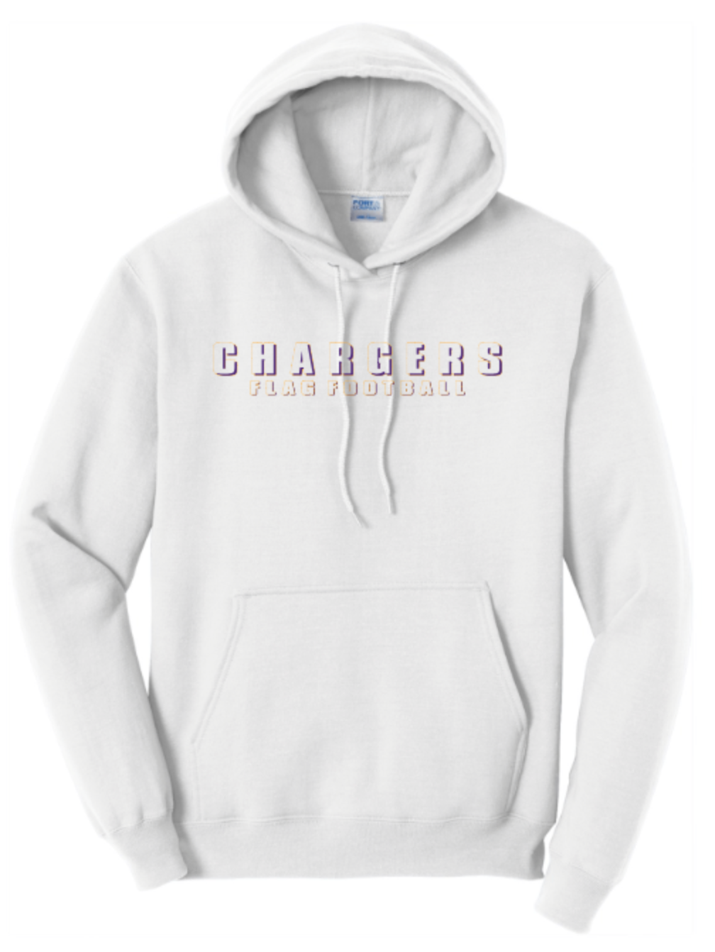 OLSH FLAG FOOTBALL YOUTH & ADULT HOODED SWEATSHIRT - WHITE