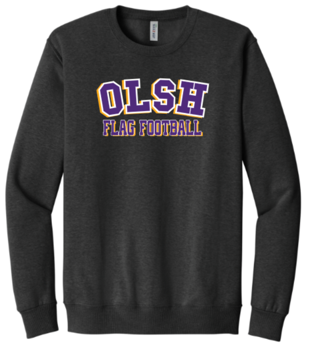 OLSH FLAG FOOTBALL ADULT CREWNECK SWEATSHIRT - ARCHED OLSH