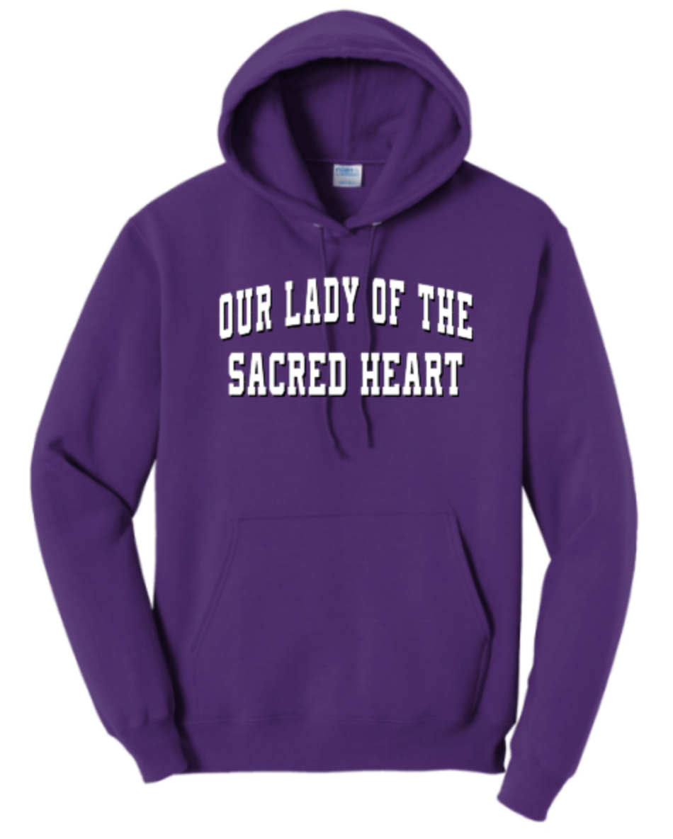 OLSH YOUTH & ADULT PURPLE ARCHED DESIGN HOODED SWEATSHIRT