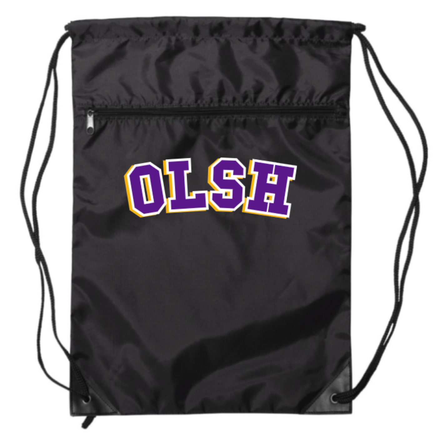 OLSH ZIPPERED DRAWSTRING BAG