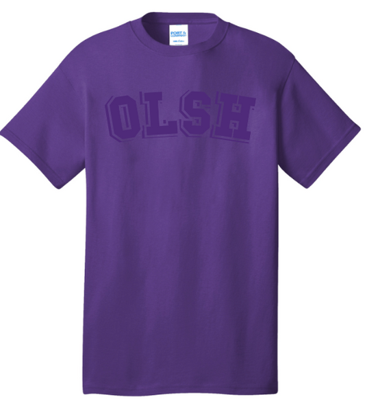 OLSH TONE-ON-TONE SHORT OR LONG SLEEVE TEE