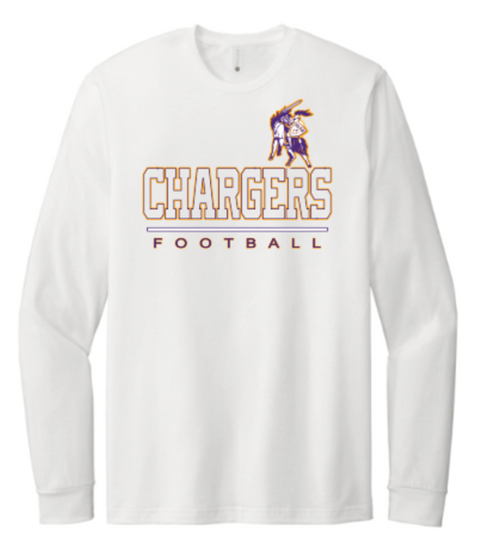 FUNDRAISER - OLSH FOOTBALL YOUTH & ADULT RINGSPUN COTTON LONG SLEEVE T-SHIRT  - WHITE