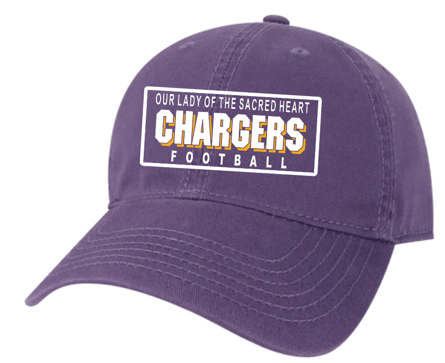 OLSH FOOTBALL LEGACY BRAND ADULT SIZE RELAXED TWILL HAT - PURPLE