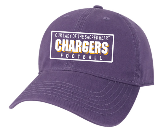 OLSH FOOTBALL LEGACY BRAND ADULT SIZE RELAXED TWILL HAT - PURPLE