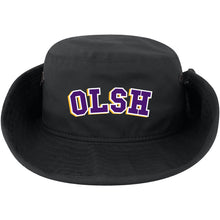 Load image into Gallery viewer, OLSH LEGACY BRAND ADULT SIZE EMBROIDERED COOL FIT BOONIE WITH CHIN STRAP - BLACK
