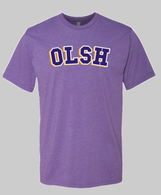 OLSH 3 COLOR YOUTH & ADULT SHORT SLEEVE T-SHIRT - PURPLE RUSH