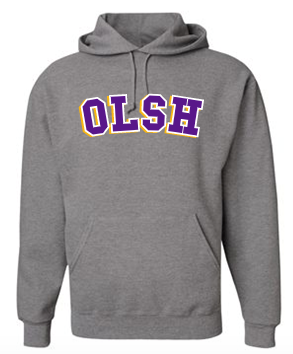 OLSH YOUTH & ADULT HOODED SWEATSHIRT - OXFORD GRAY
