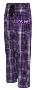 OLSH ADULT PLAID FLANNEL PANTS WITH POCKETS