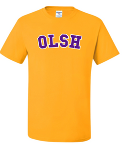 OLSH BASIC 3 COLOR YOUTH & ADULT SHORT SLEEVE T-SHIRT - YELLOW GOLD