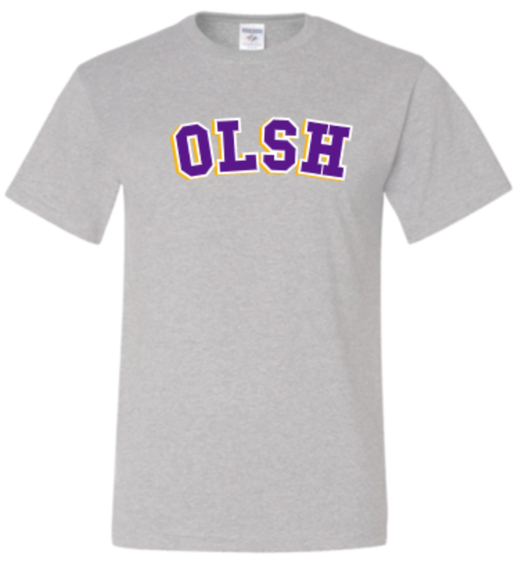 OLSH BASIC 3 COLOR YOUTH & ADULT SHORT SLEEVE T-SHIRT - ASH GREY