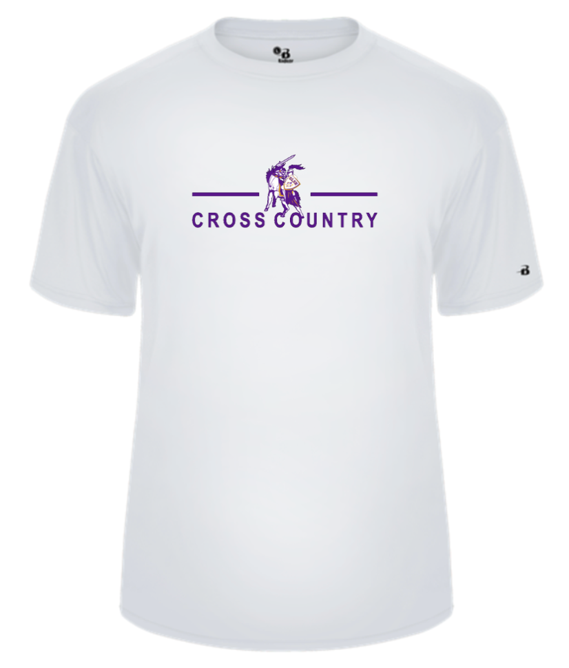 OLSH CROSS COUNTRY YOUTH & ADULT PERFORMANCE SOFTLOCK SHORT SLEEVE  T-SHIRT  - BLACK OR WHITE