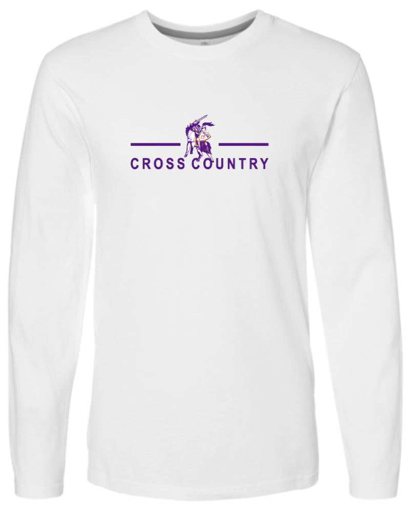 OLSH CROSS COUNTRY YOUTH & ADULT FINE COTTON JERSEY LONGSLEEVE  - BLACK OR WHITE