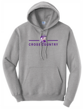 Load image into Gallery viewer, OLSH CROSS COUNTRY YOUTH &amp; ADULT HOODED SWEATSHIRT - JET BLACK OR ATHLETIC HEATHER

