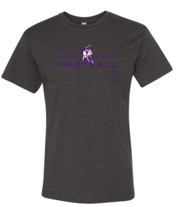 OLSH FOOTBALL YOUTH & ADULT FINE COTTON JERSEY SHORT SLEEVE T-SHIRT   - BLACK OR HEATHER