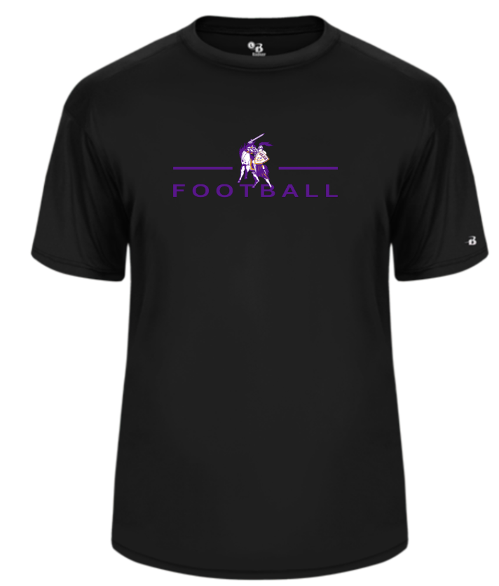 OLSH FOOTBALL YOUTH & ADULT PERFORMANCE SOFTLOCK SHORT SLEEVE  T-SHIRT  - BLACK OR WHITE