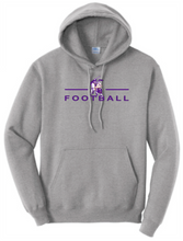 Load image into Gallery viewer, OLSH FOOTBALL YOUTH &amp; ADULT HOODED SWEATSHIRT - JET BLACK OR ATHLETIC HEATHER
