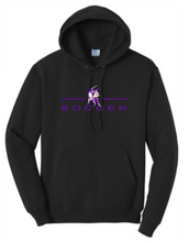 Load image into Gallery viewer, OLSH SOCCER YOUTH &amp; ADULT HOODED SWEATSHIRT - JET BLACK OR ATHLETIC HEATHER
