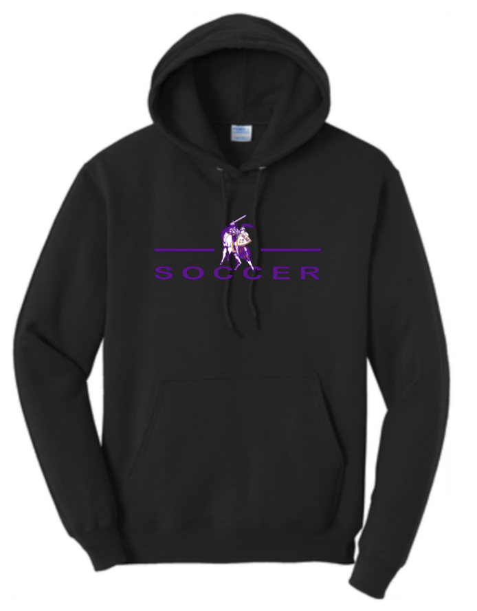 OLSH SOCCER YOUTH & ADULT HOODED SWEATSHIRT - JET BLACK OR ATHLETIC HEATHER