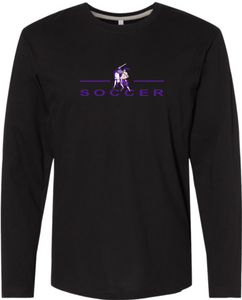 OLSH SOCCER YOUTH & ADULT FINE COTTON JERSEY LONGSLEEVE  - BLACK OR WHITE