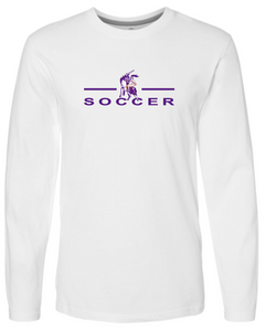 OLSH SOCCER YOUTH & ADULT FINE COTTON JERSEY LONGSLEEVE  - BLACK OR WHITE