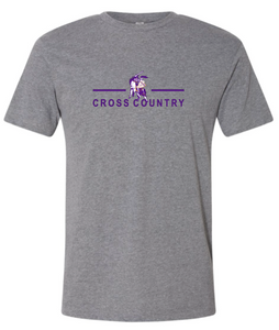 OLSH CROSS COUNTRY YOUTH & ADULT FINE COTTON JERSEY SHORT SLEEVE T-SHIRT   - VINTAGE SMOKE OR HEATHER GREY