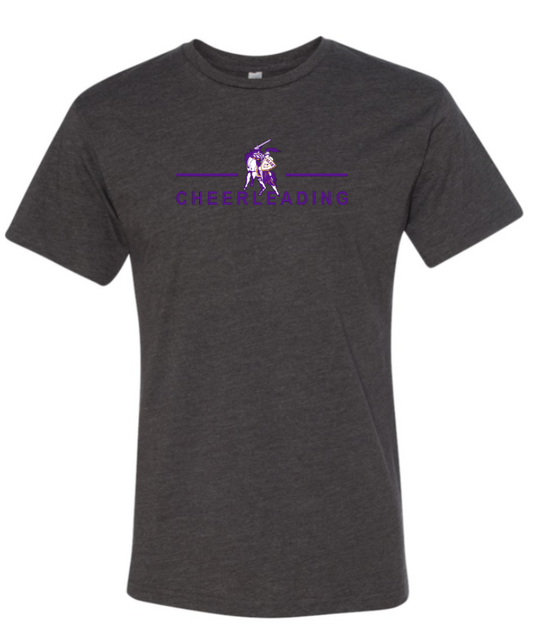 OLSH CHEERLEADING YOUTH & ADULT FINE COTTON JERSEY SHORT SLEEVE T-SHIRT   - BLACK OR HEATHER