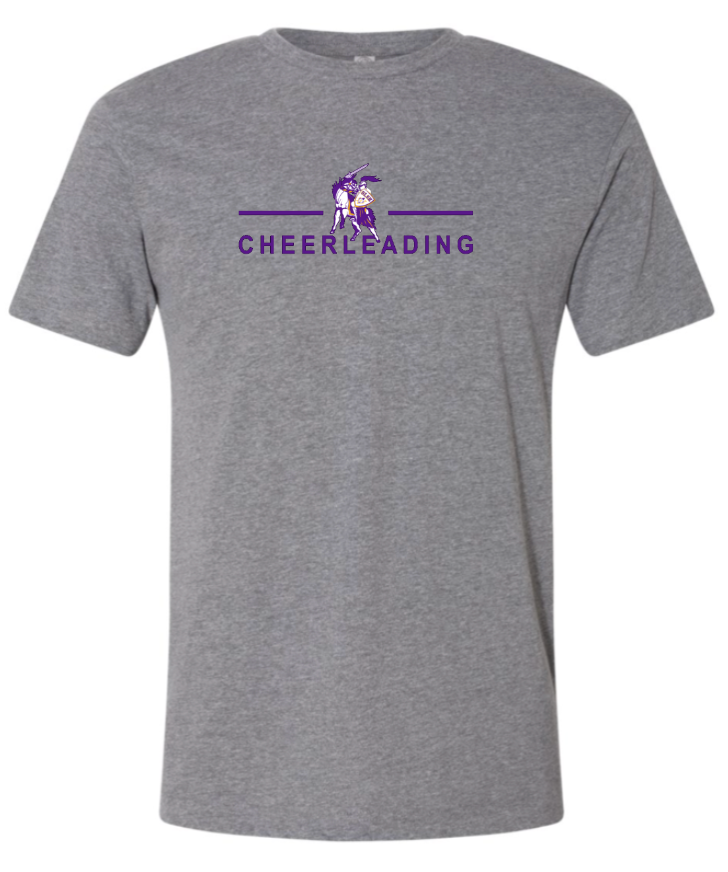 OLSH CHEERLEADING YOUTH & ADULT FINE COTTON JERSEY SHORT SLEEVE T-SHIRT   - BLACK OR HEATHER