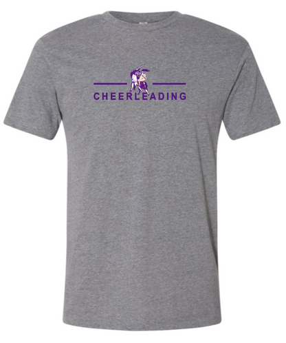 OLSH CHEERLEADING YOUTH & ADULT FINE COTTON JERSEY SHORT SLEEVE T-SHIRT   - BLACK OR HEATHER
