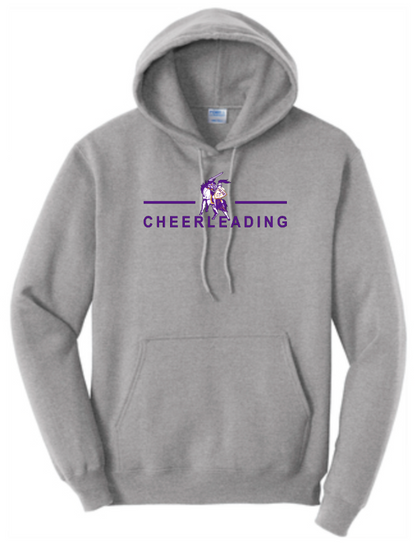OLSH CHEERLEADING YOUTH & ADULT HOODED SWEATSHIRT - JET BLACK OR ATHLETIC HEATHER