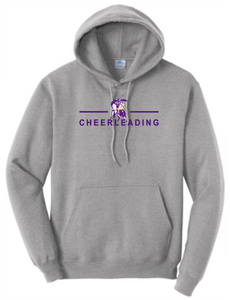 OLSH CHEERLEADING YOUTH & ADULT HOODED SWEATSHIRT - JET BLACK OR ATHLETIC HEATHER