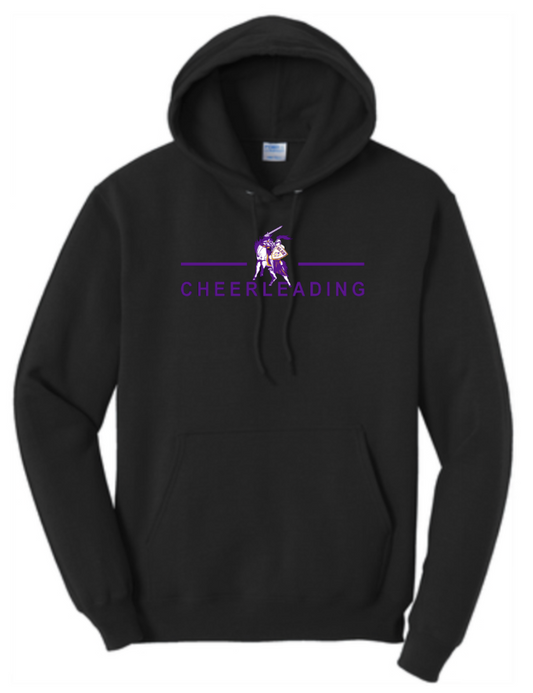 OLSH CHEERLEADING YOUTH & ADULT HOODED SWEATSHIRT - JET BLACK OR ATHLETIC HEATHER