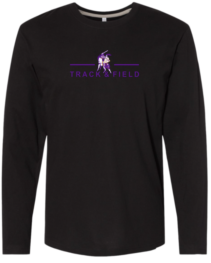 OLSH TRACK AND FIELD YOUTH & ADULT FINE COTTON JERSEY LONGSLEEVE  - BLACK OR WHITE