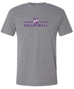 OLSH VOLLEYBALL YOUTH & ADULT FINE COTTON JERSEY SHORT SLEEVE T-SHIRT   - BLACK OR HEATHER