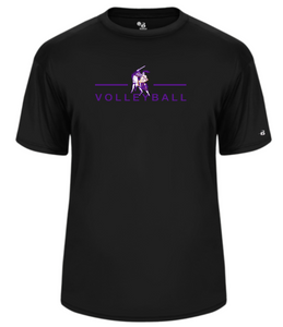 OLSH VOLLEYBALL YOUTH & ADULT PERFORMANCE SOFTLOCK SHORT SLEEVE  T-SHIRT  - BLACK OR WHITE