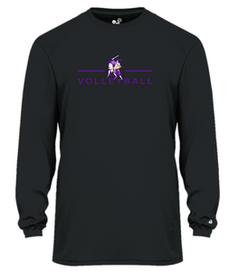 OLSH VOLLEYBALL YOUTH & ADULT PERFORMANCE SOFTLOCK LONGSLEEVE  - BLACK OR WHITE